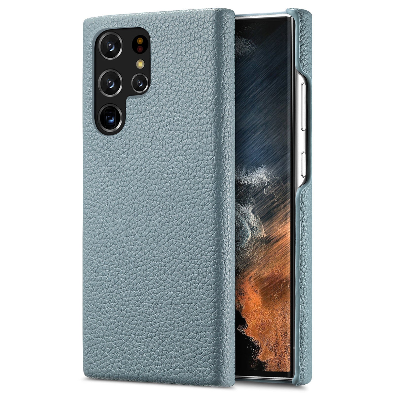 Y1 For Samsung Galaxy S22 Ultra 5G Slim Case Litchi Texture PU+PC Phone Cover Y1 For Samsung Galaxy S22 Ultra 5G Slim Case Litchi Texture PU+PC Phone Cover
